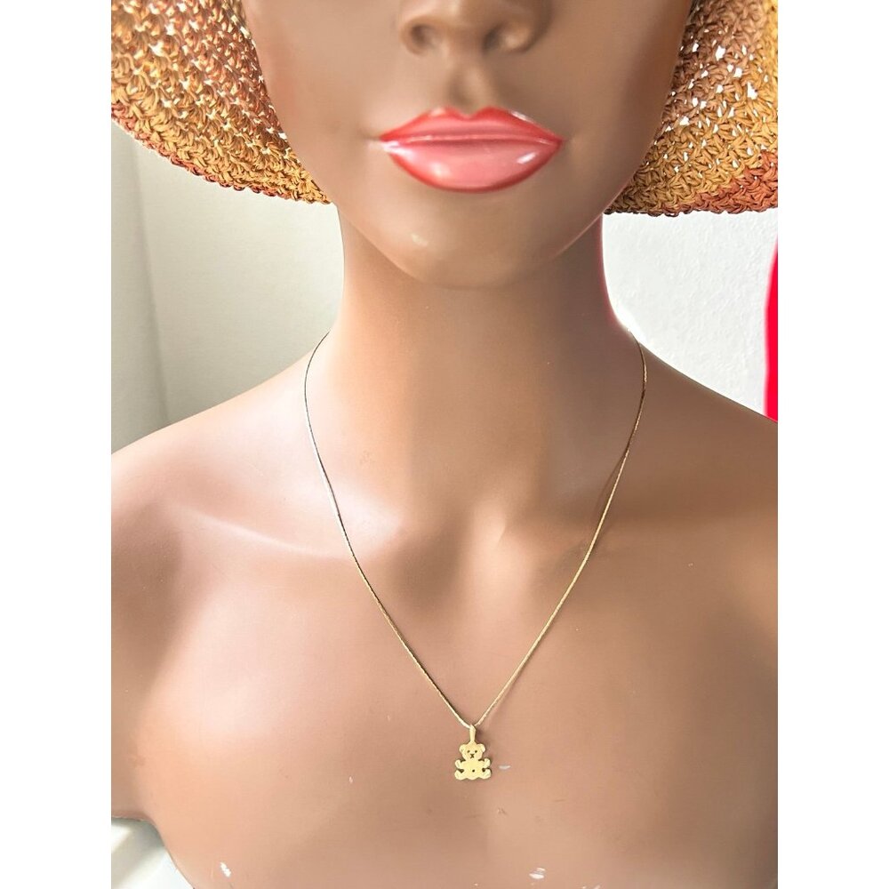14K Gold Bear Necklace - Picture 5 of 5